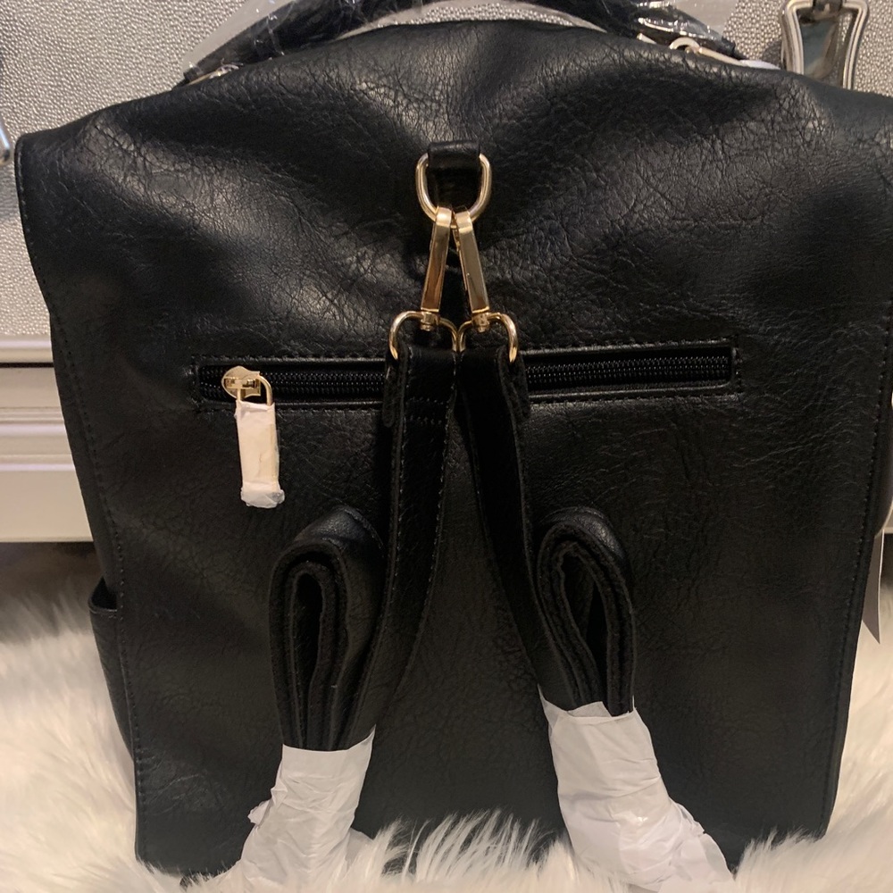 Vegan Leather Multi Strap Backpack - image 2